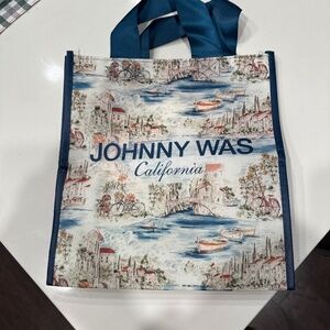 Johnny was shopping tote bag